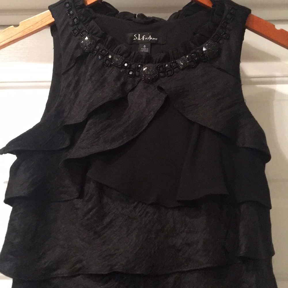 Black Ruffle Dress - Picture 3 of 5